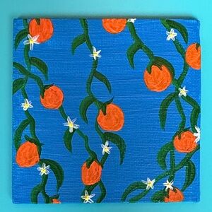 Homemade Acrylic Oranges Painting